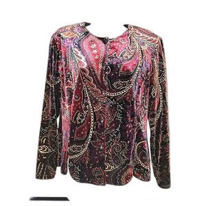 Vintage Cold Water Creek Velour Jacket